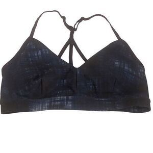 JoyLab Blue & Black Crisscross Sports Bra Size Large